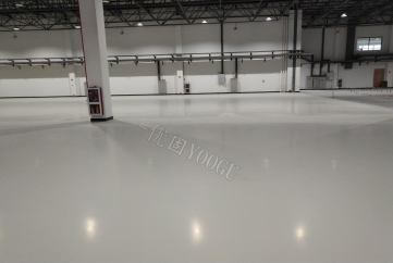 Self-leveling of polyurethane mortar