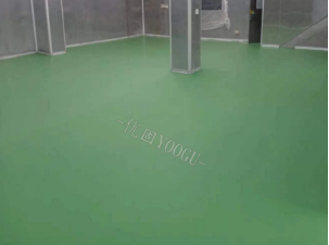 Self-leveling of polyurethane mortar